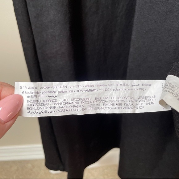 Zara Black Sleeveless Vneck Dress Size Medium - Picture 7 of 9